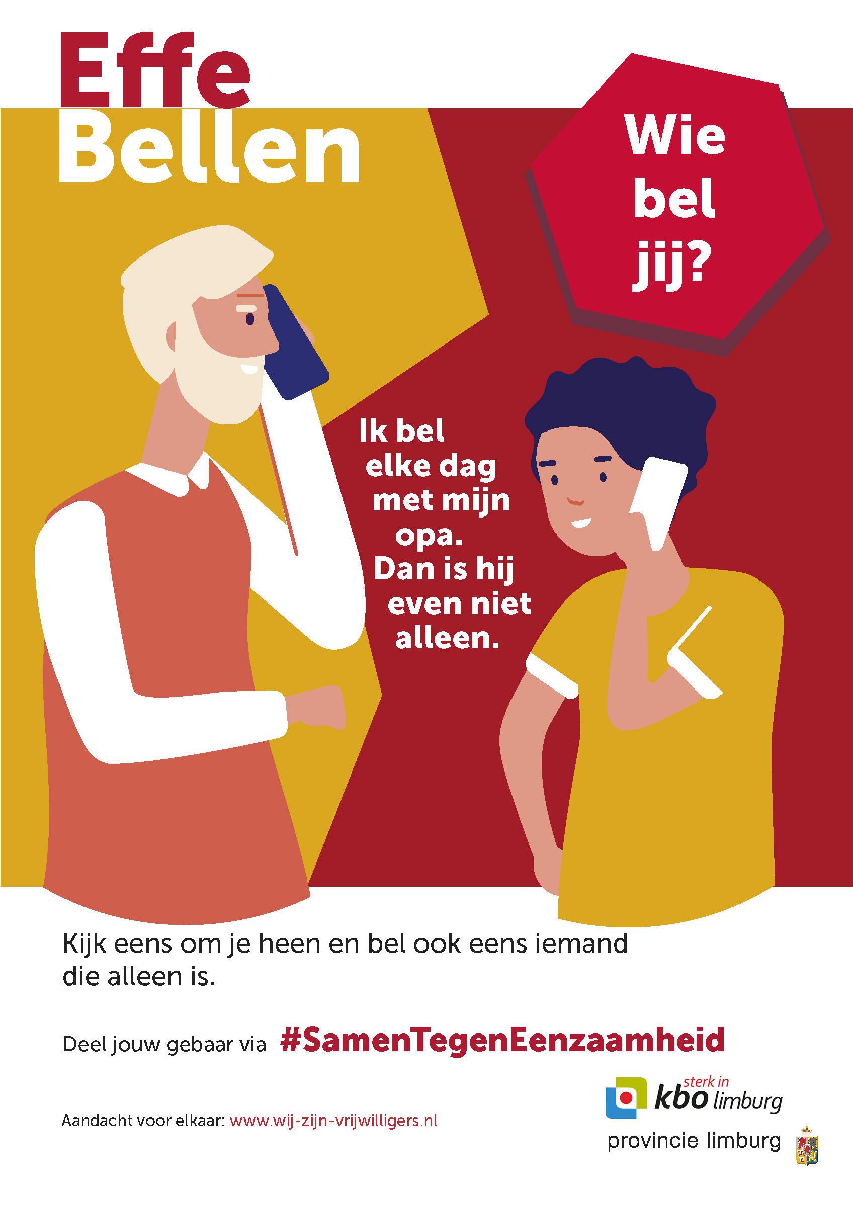 poster Effe bellen met KBO logo